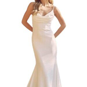 SALE NWT Nox Anabel JE954 Open Low Back Wedding Dress White Size 10